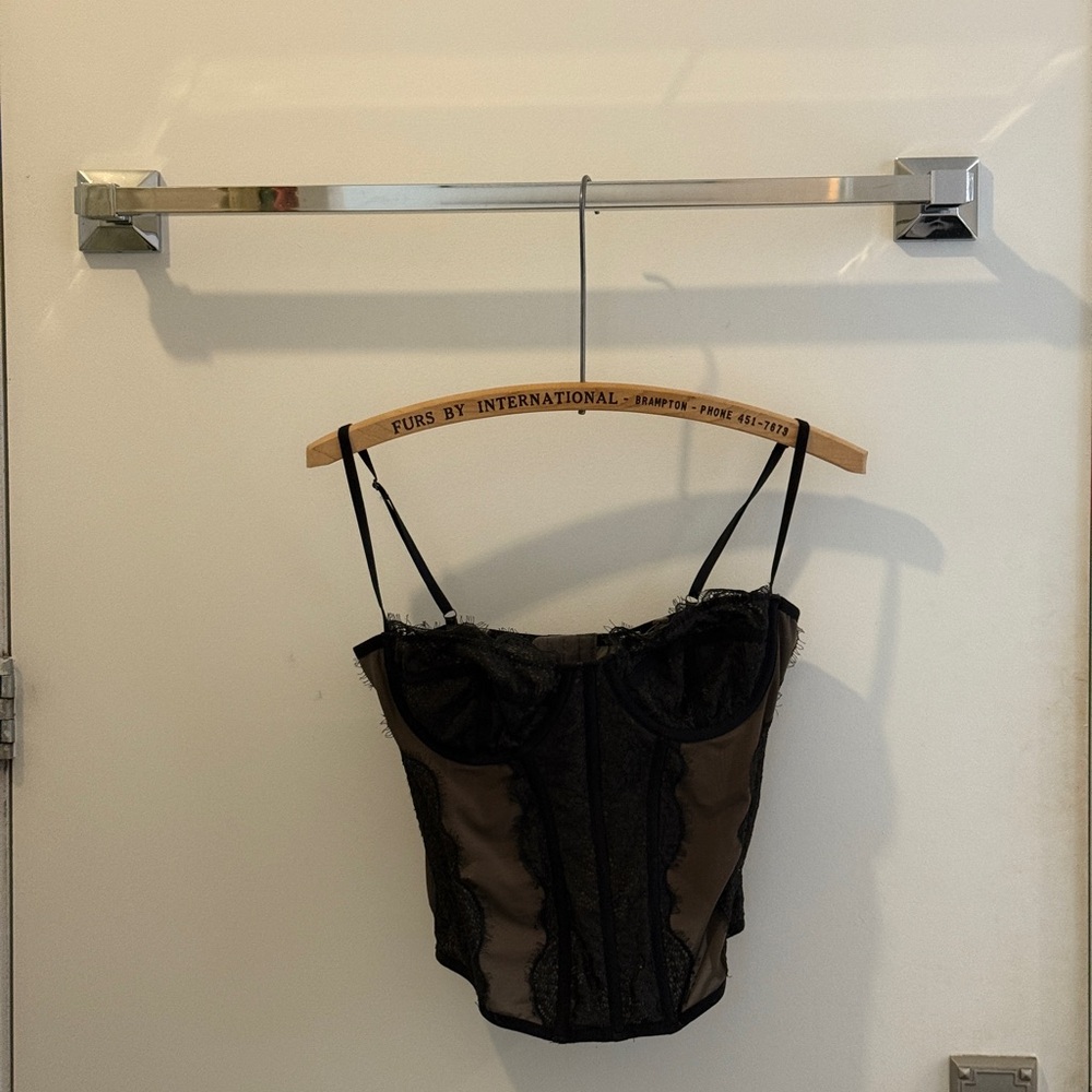 Urban Outfitters Black Lace Corset Top